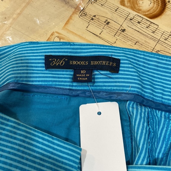 NEW Brooks Brothers WMNS Seersucker Shorts with Embroidered SeahorsesSize 10, - Picture 7 of 8